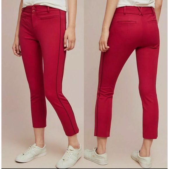 Anthropologie Slim ankle Trousers Pants 8 NEW - Picture 1 of 6